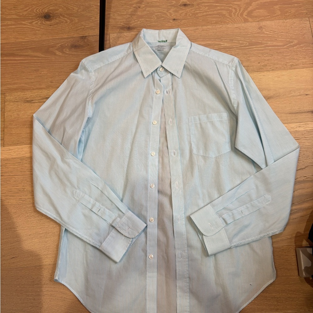 J. Crew Men's Light Blue Dress Shirt 100% Cotton